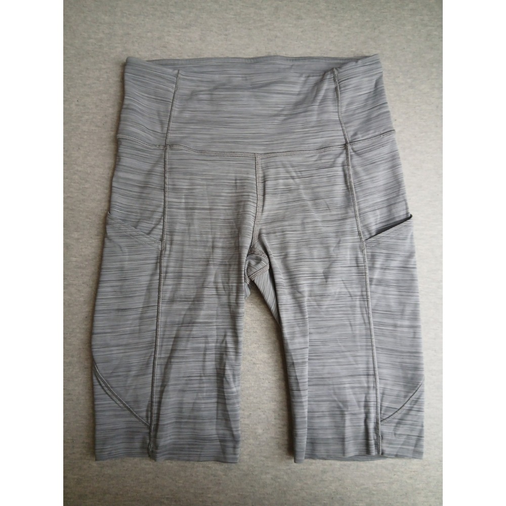 Lululemon Shorts 6 Fast Free Side Pockets Biker Active Athletic Tennis Grey